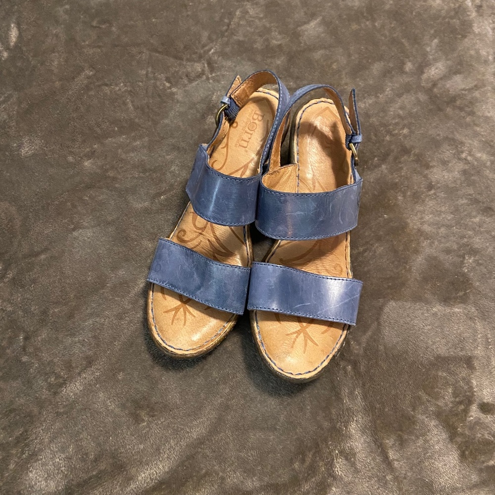 Born Wedge Leather Sandals